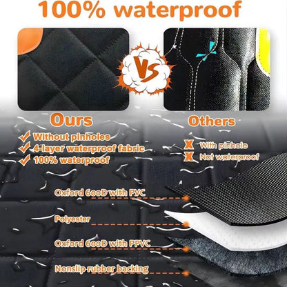 Dog Car Seat Cover For Back Seat  100 Waterproof Dog Car Hammock With Mesh Window And Side Protecti 5