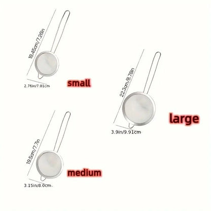 Stainless Steel Strainer Set For Kitchen Filtering And Baking Prep 4