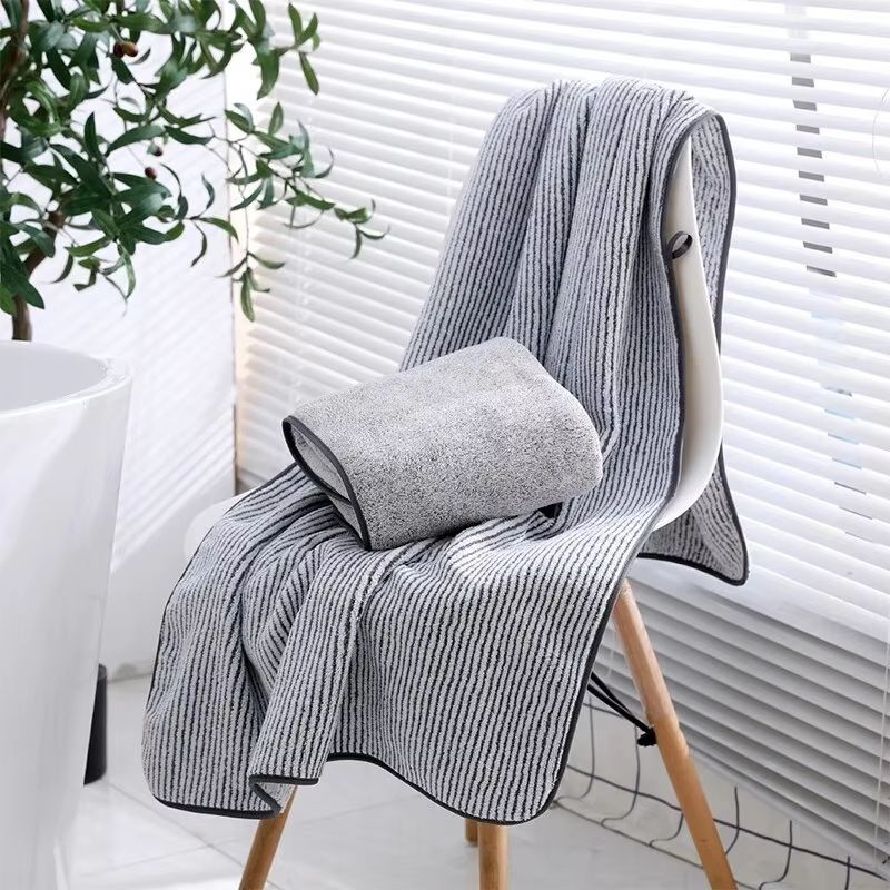 Thick Microfiber Body Bath Towel  Large QuickDry Spa And Gym Shower Towel 1
