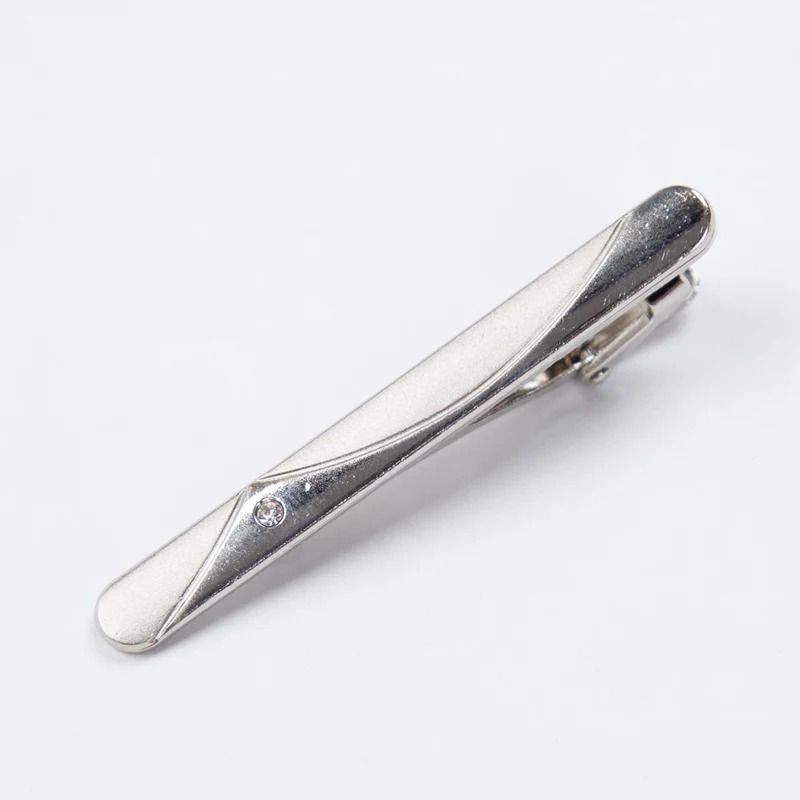 Men Metal Silver Color Tie Clip 10