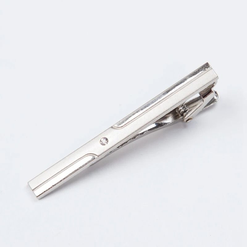 Men Metal Silver Color Tie Clip 4