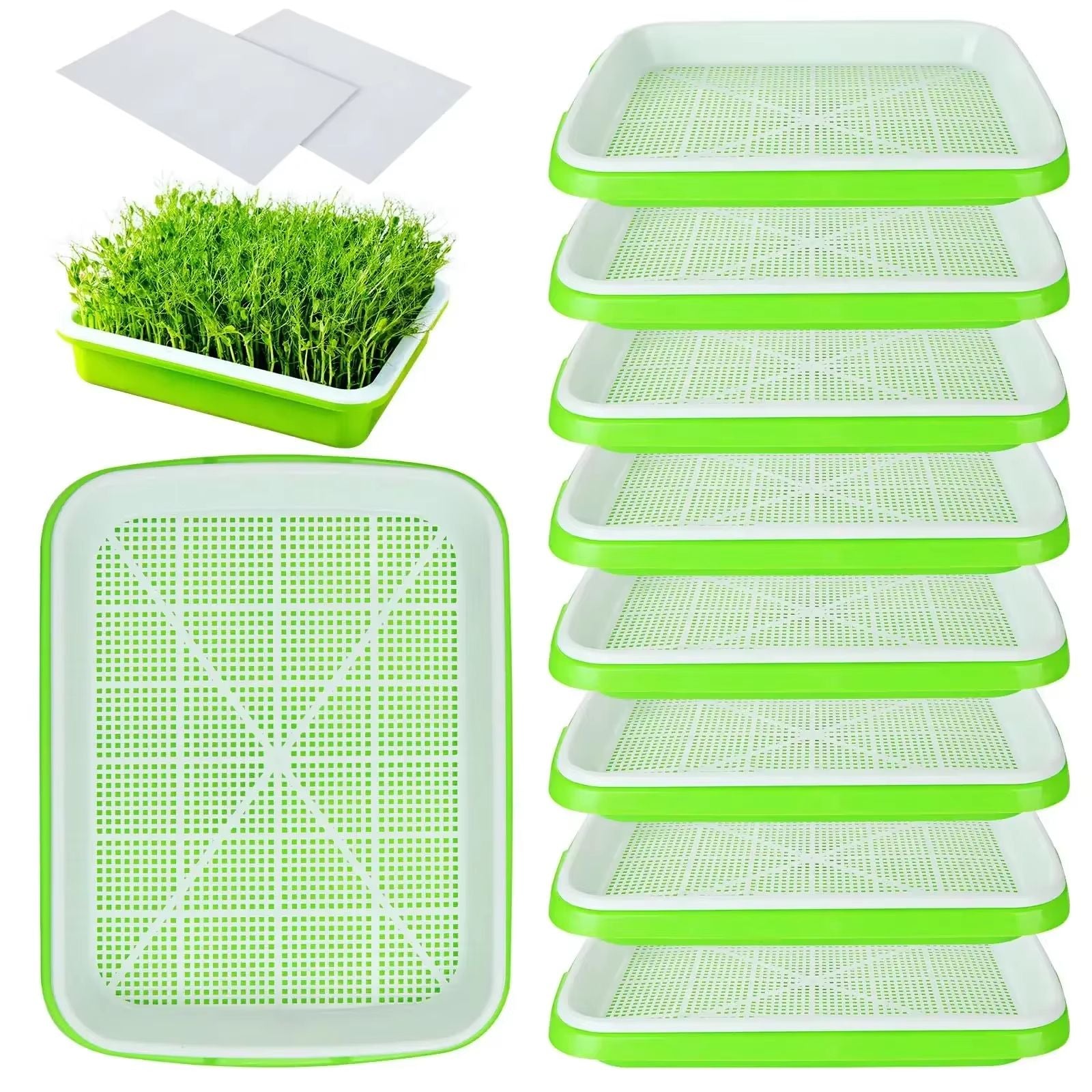 Hydroponic Microgreens Germination Tray – Reusable Nursery Sprouting Tray for Home Growing Systems
