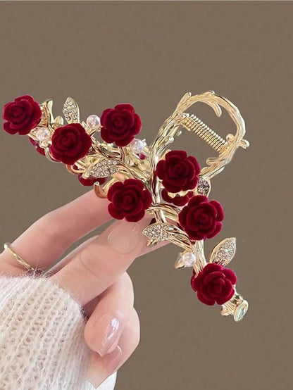 Antique Rose Hair Claw For Women 1