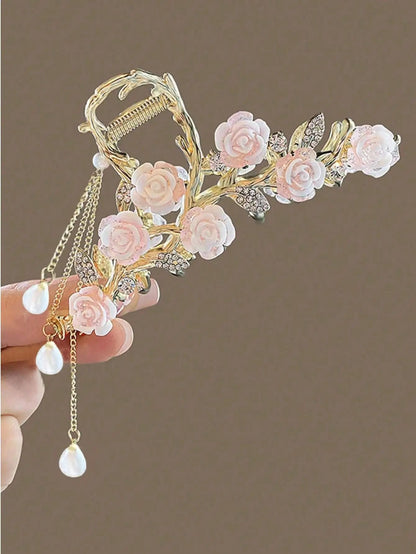 Antique Rose Hair Claw For Women 4