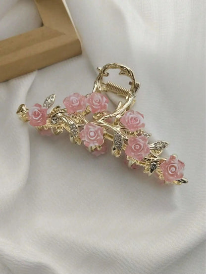 Antique Rose Hair Claw For Women 7
