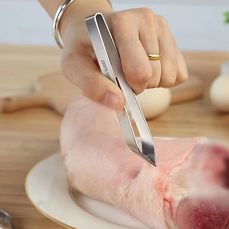 Stainless Steel Fish Bone Tweezers – Precision Fishbone Removal Pliers for Clean Fillets