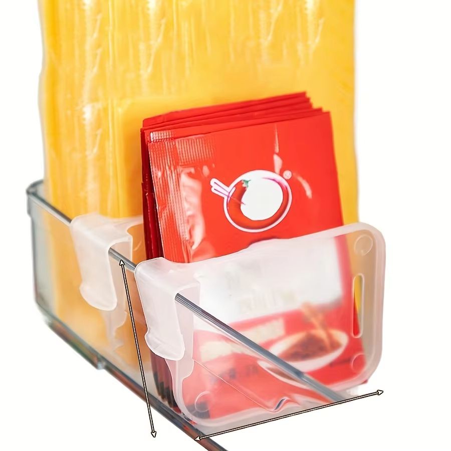 Refrigerator Door Organizer Dividers  8Pack ClipOn Fridge Side Door Partition Clips 4