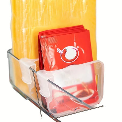 Refrigerator Door Organizer Dividers  8Pack ClipOn Fridge Side Door Partition Clips 4