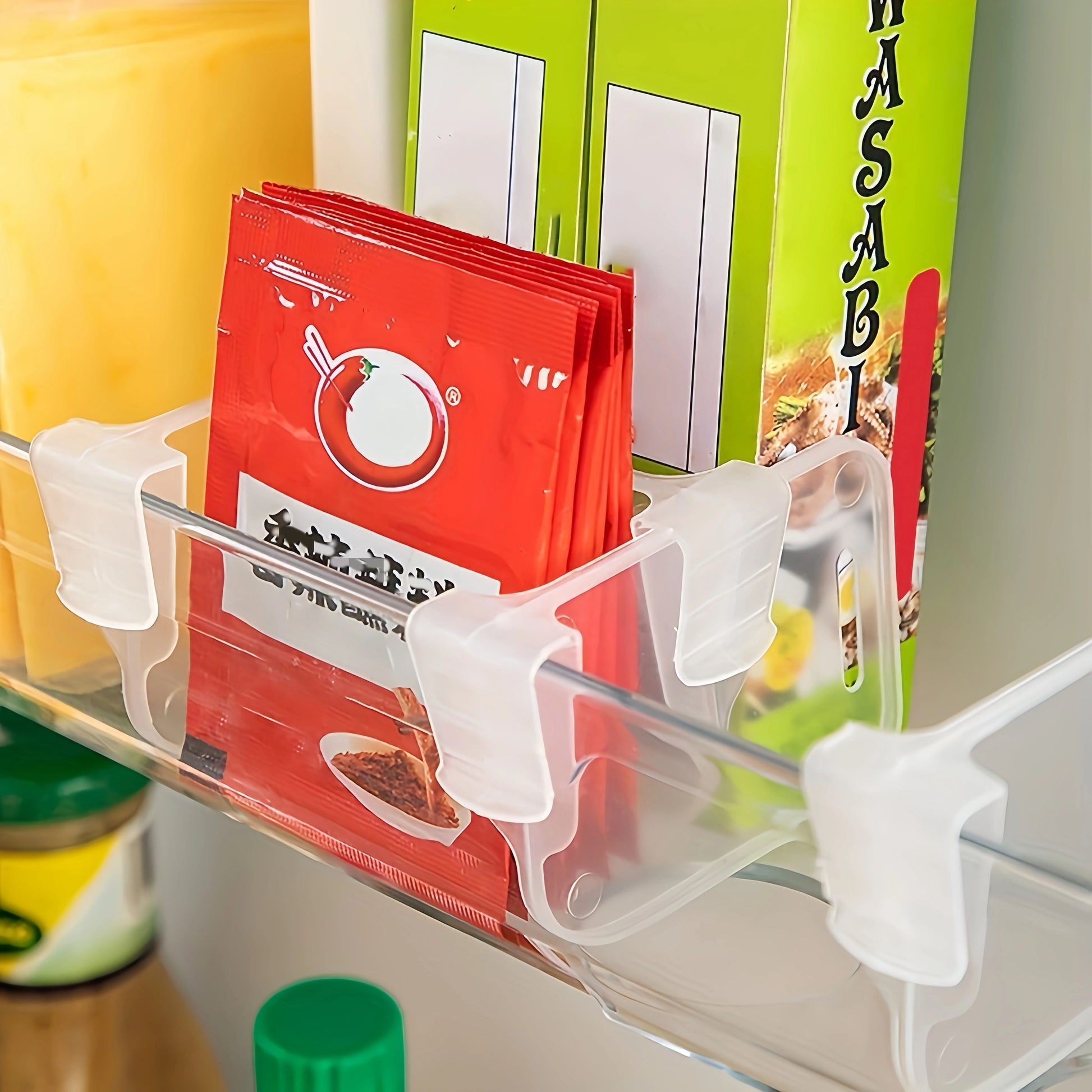Refrigerator Door Organizer Dividers  8Pack ClipOn Fridge Side Door Partition Clips 5