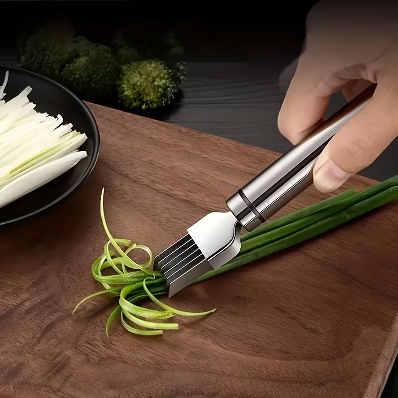 Stainless Steel MultiBlade Vegetable  Garlic Cutter  Portable Green Onion Shredder 2