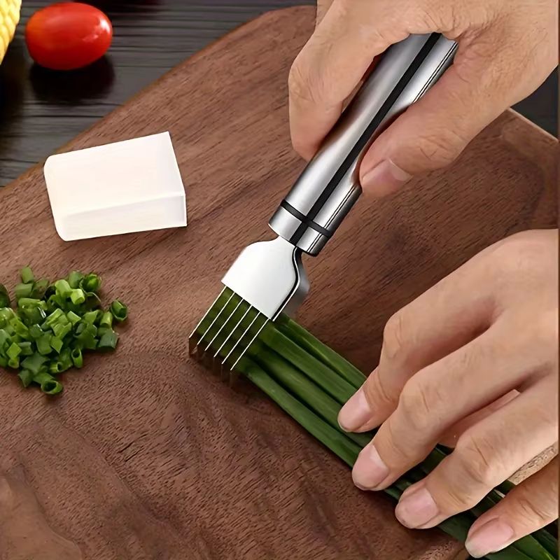 Stainless Steel MultiBlade Vegetable  Garlic Cutter  Portable Green Onion Shredder 3