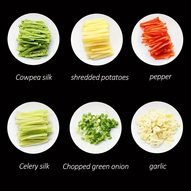 Stainless Steel MultiBlade Vegetable  Garlic Cutter  Portable Green Onion Shredder 4