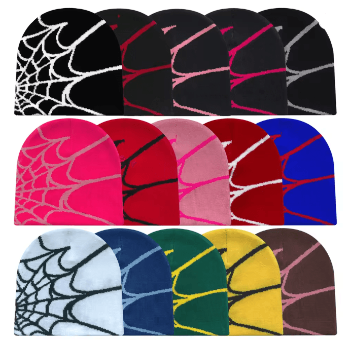 WebTrend Y2K Spider Web Knit Hat