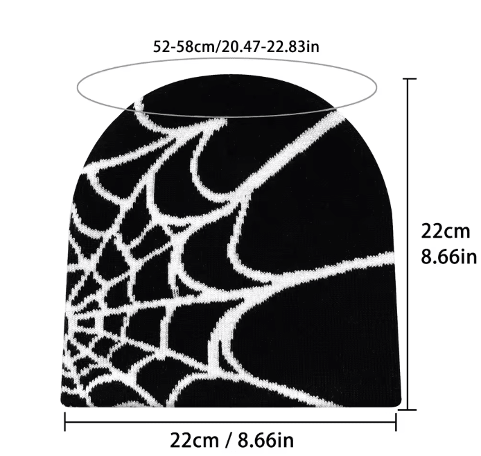 WebTrend Y2K Spider Web Knit Hat 1
