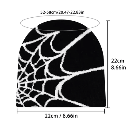 WebTrend Y2K Spider Web Knit Hat 1