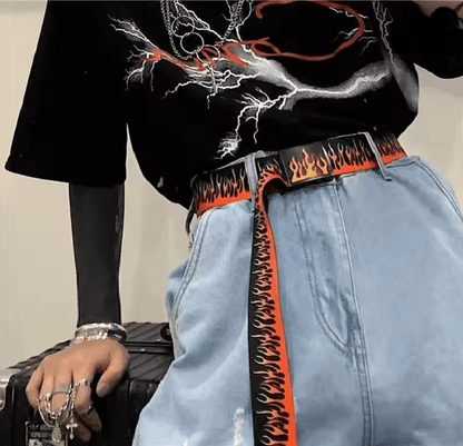 Flamestep Punk Style Belt 3