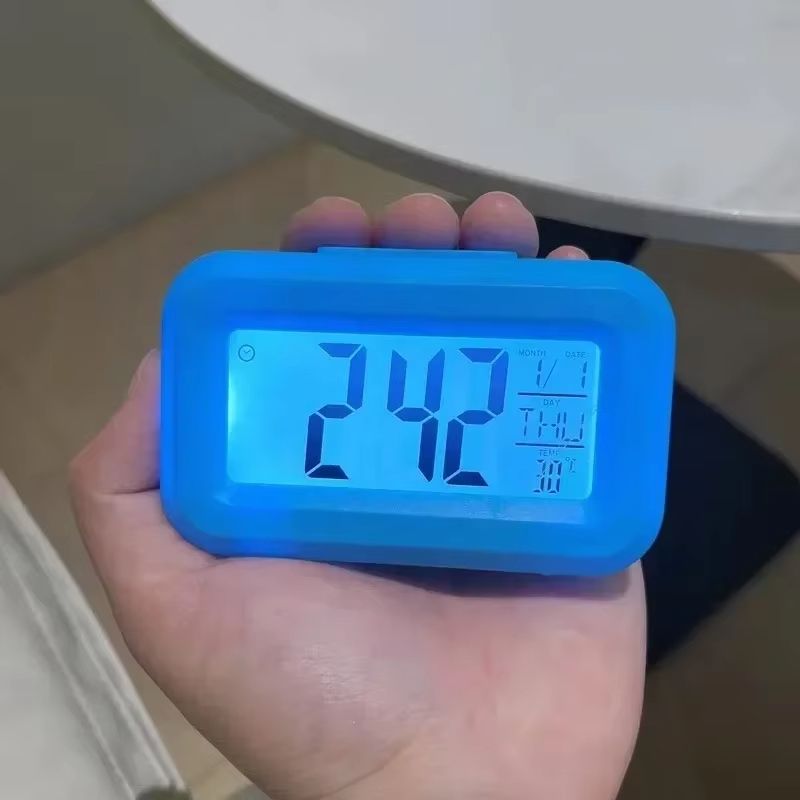 LED Digital Alarm Clock For Desk  Bedroom  MultiFunction Electronic Desktop Time  Date Display 10