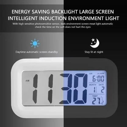 LED Digital Alarm Clock For Desk  Bedroom  MultiFunction Electronic Desktop Time  Date Display 1
