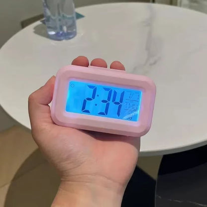 LED Digital Alarm Clock For Desk  Bedroom  MultiFunction Electronic Desktop Time  Date Display 7