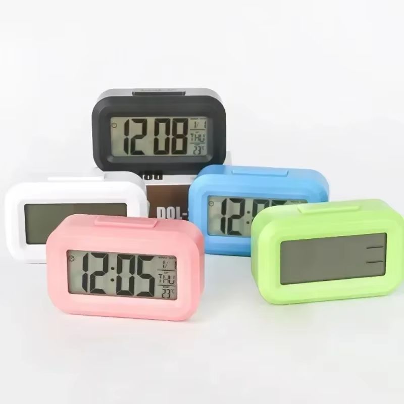 LED Digital Alarm Clock  MultiFunction Bedroom Desk  Wall Electronic Clock With Backlight 5