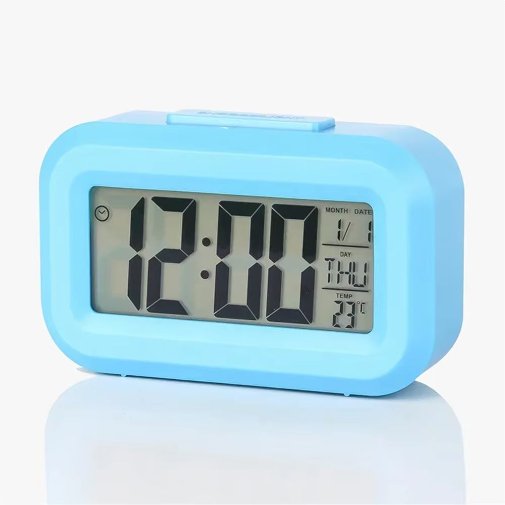 LED Digital Alarm Clock  MultiFunction Bedroom Desk  Wall Electronic Clock With Backlight 9