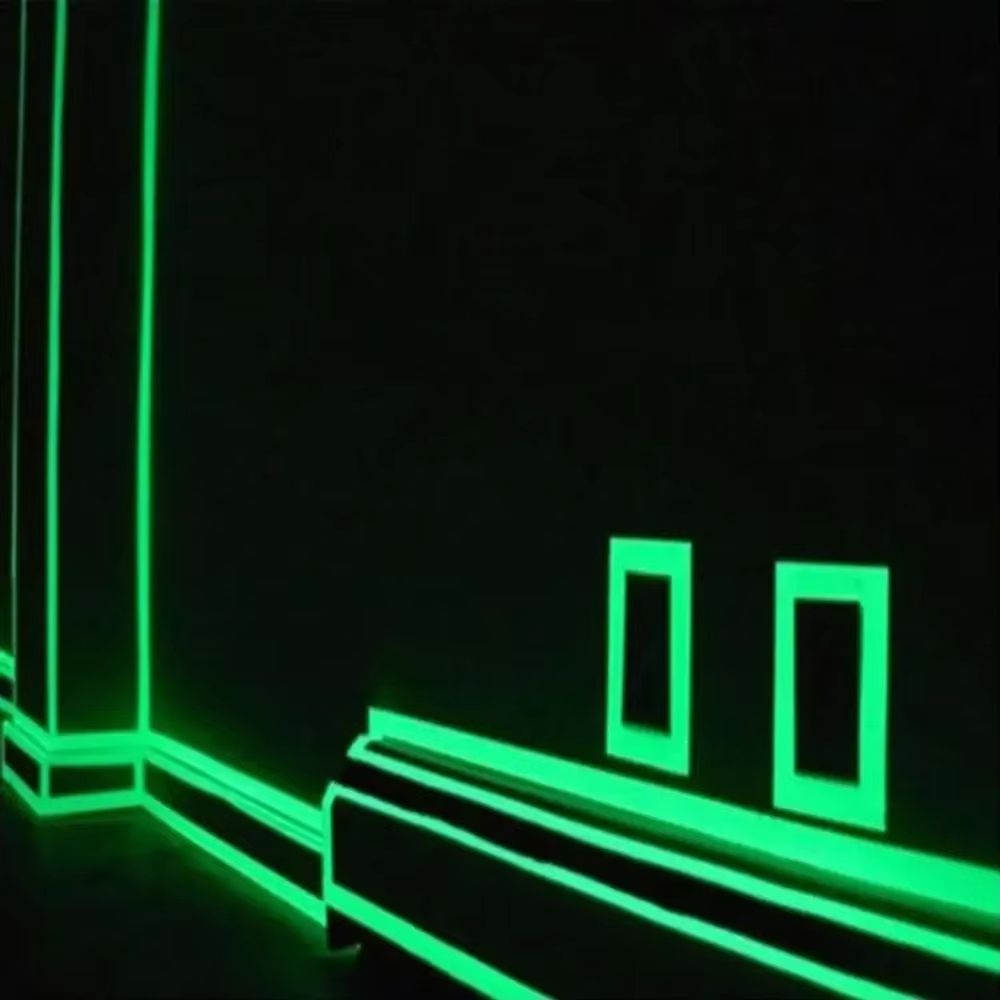 GlowintheDark Double Sided Tape  Waterproof Fluorescent Safety Tape For Stairs Walls  Night Marking 3