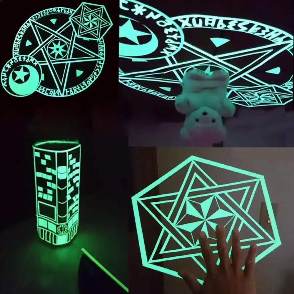 GlowintheDark Double Sided Tape  Waterproof Fluorescent Safety Tape For Stairs Walls  Night Marking 4