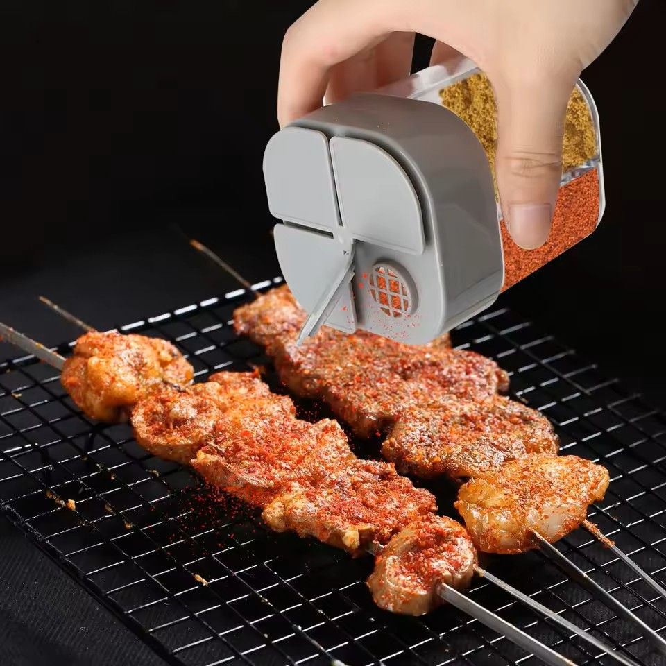 4 In 1 Camping Seasoning Shaker Portable Spice Jar With Lid For BBQ Cooking And Travel 2