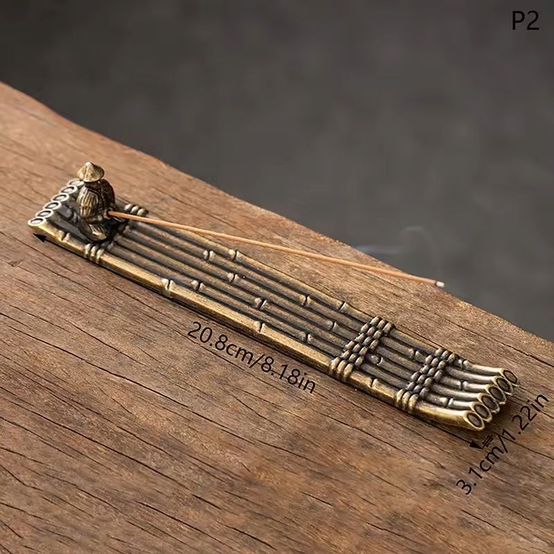 BoatStyle Incense Holder Old Man Fishing JapaneseInspired Aromatherapy Burner 6