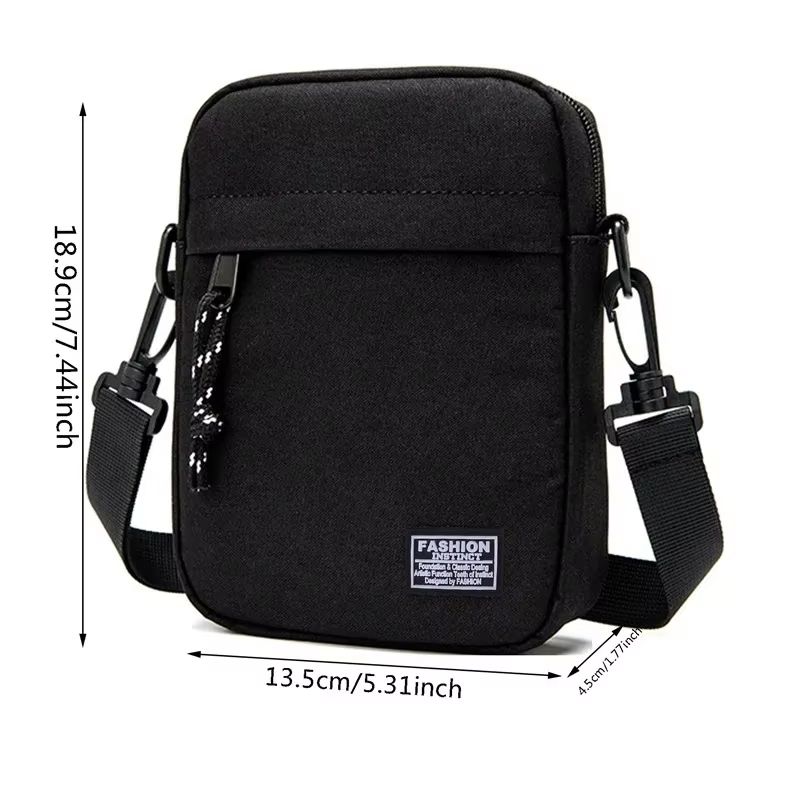Casual Diagonal Crossover Small Square Bag Oxford Cloth For Men And Women 2