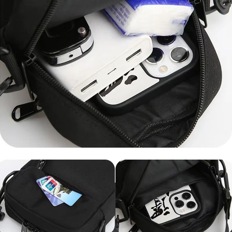 Casual Diagonal Crossover Small Square Bag Oxford Cloth For Men And Women 5