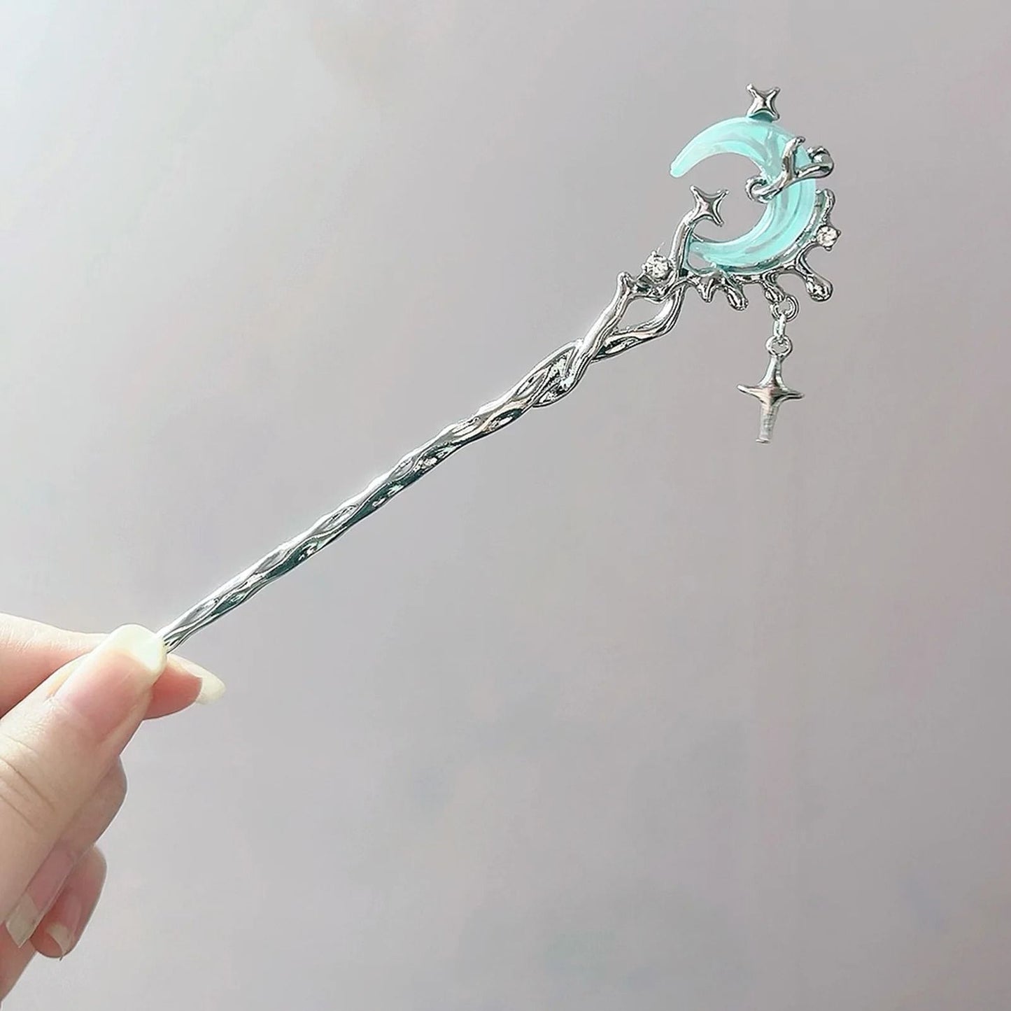 Pink Flower Butterfly Pearl Hair Stick For Women 4