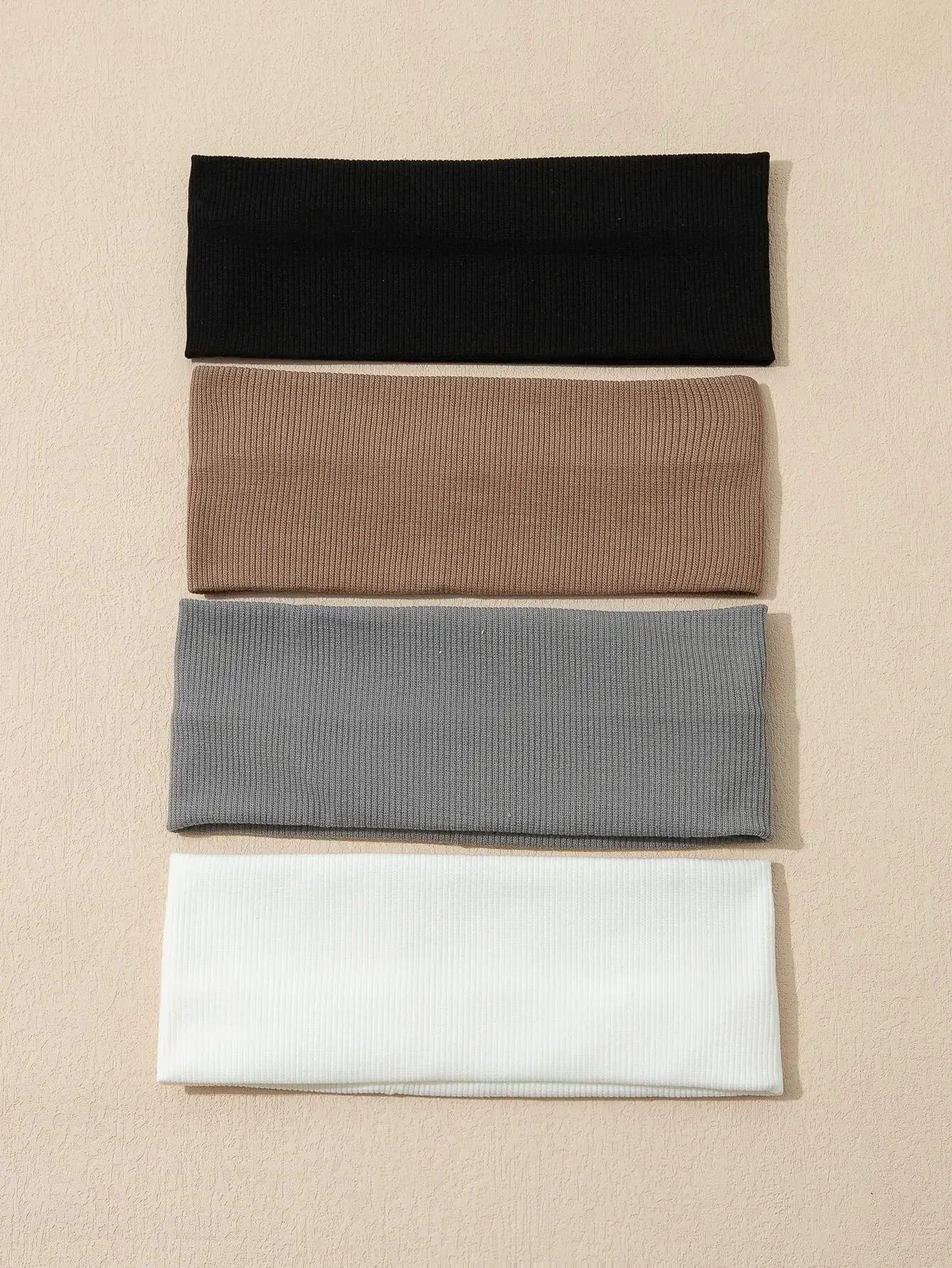Solid Color Elastic Hair Bands For Women 9
