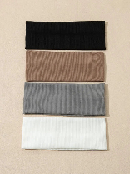 Solid Color Elastic Hair Bands For Women 9