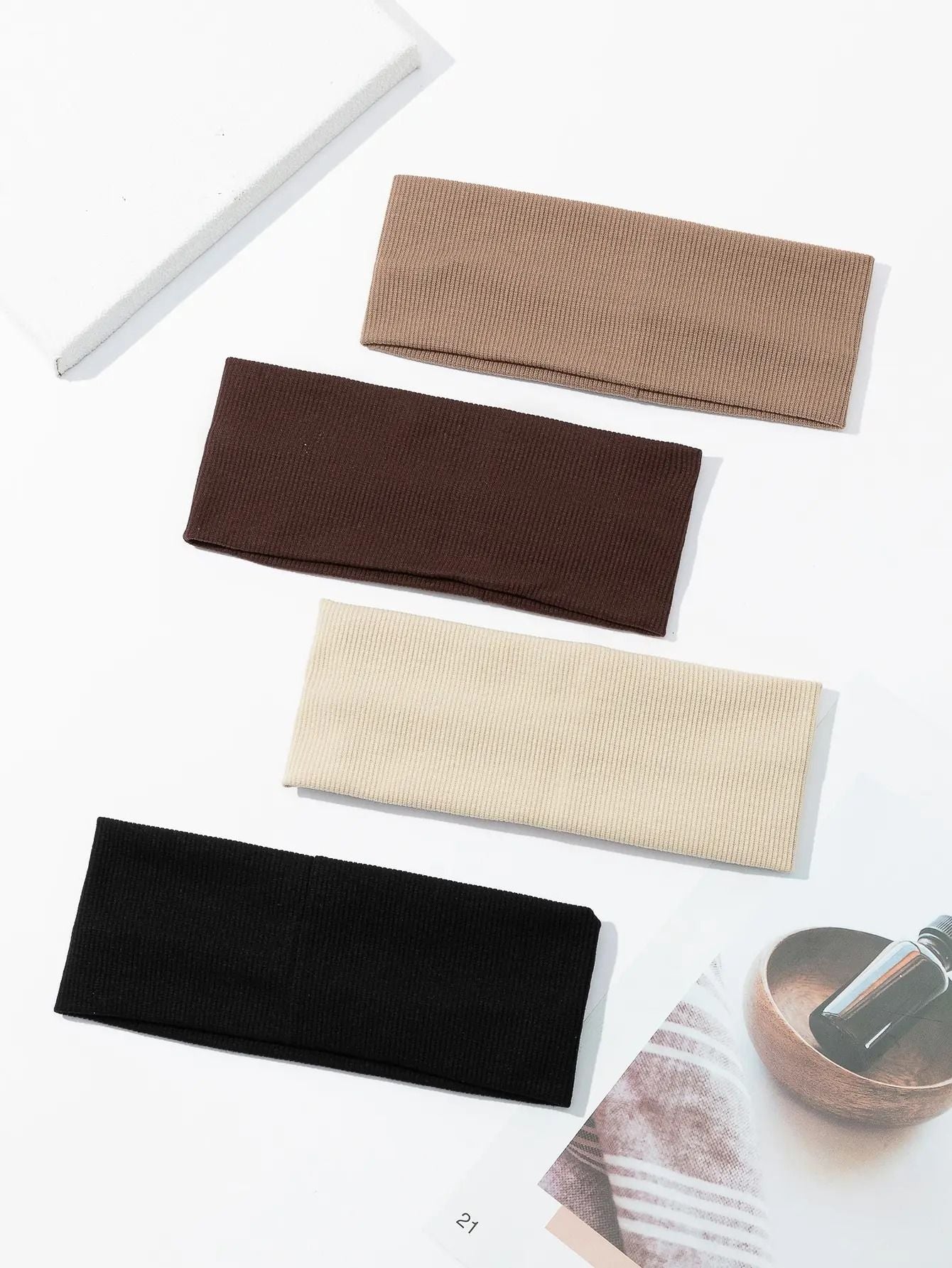 Solid Color Elastic Hair Bands For Women 10