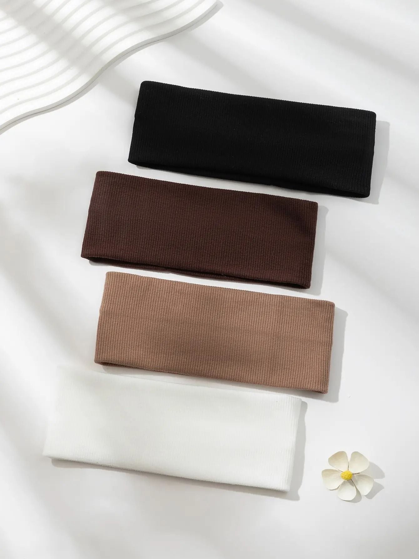 Solid Color Elastic Hair Bands For Women 3