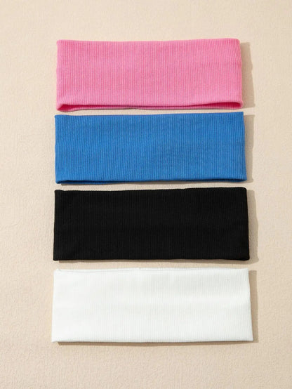 Solid Color Elastic Hair Bands For Women 4