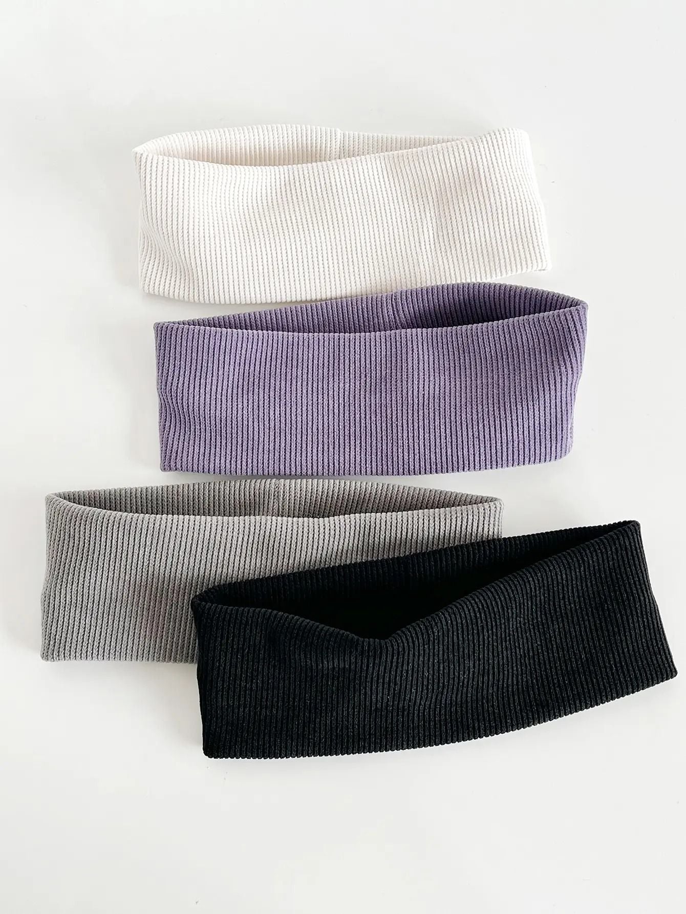 Solid Color Elastic Hair Bands For Women 6