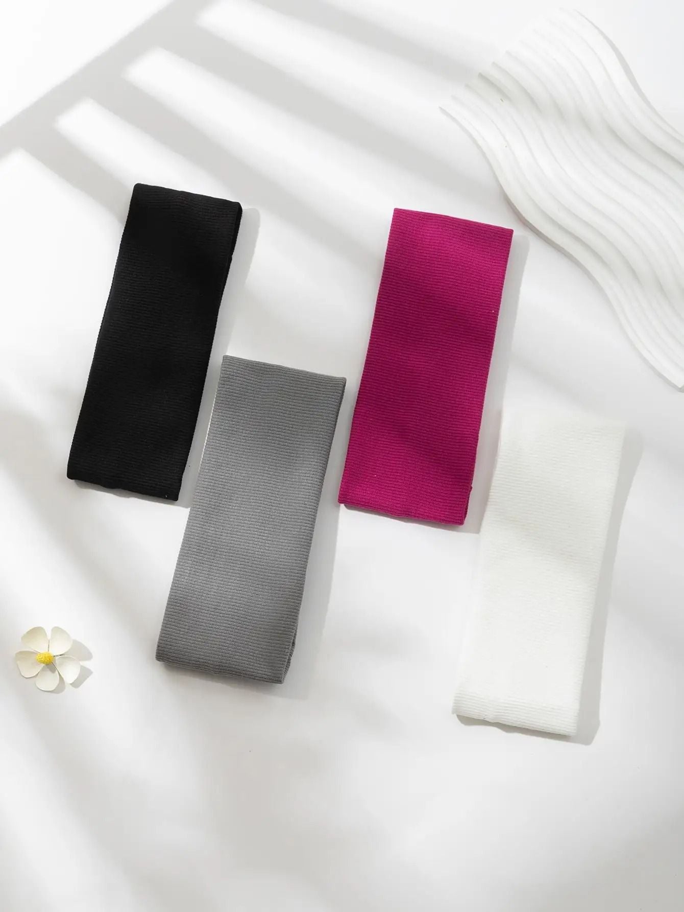 Solid Color Elastic Hair Bands For Women 7