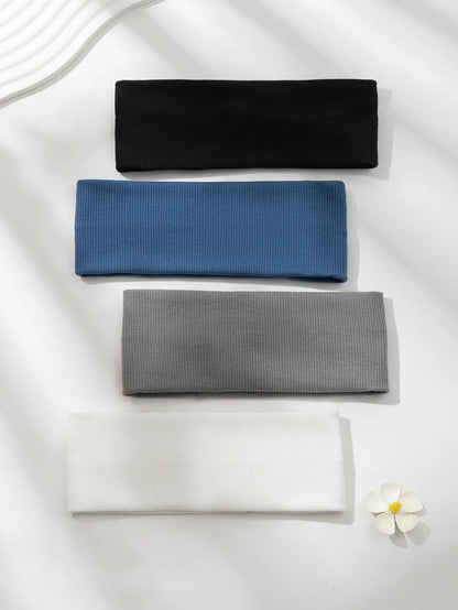 Solid Color Elastic Hair Bands For Women 8