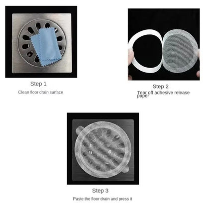 Disposable Floor Sewer Stickers  Bathtub Mesh Filter Sticker Drain Blocker For Bathroom 4