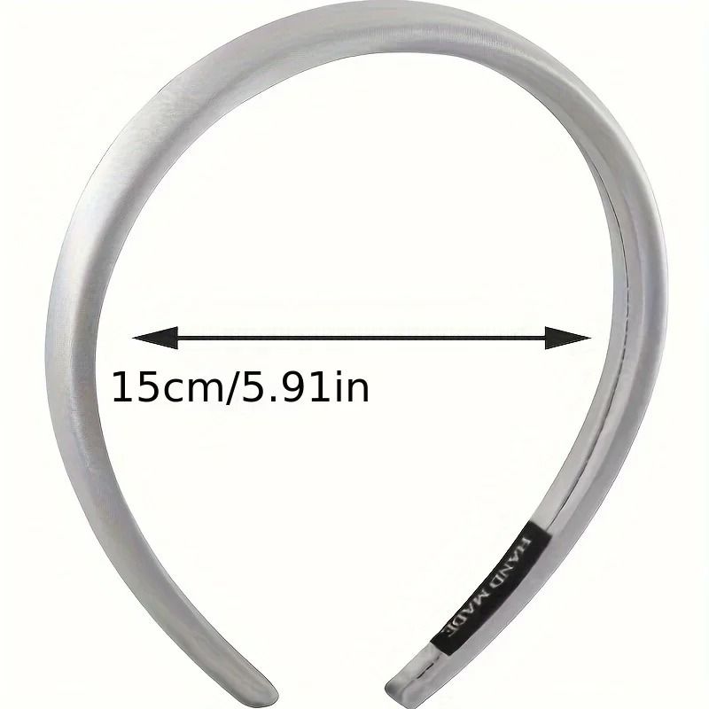 Solid Color Satin Elastic Hair Bands For Women 1