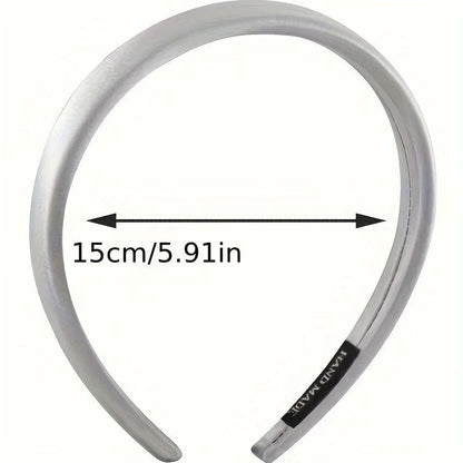 Solid Color Satin Elastic Hair Bands For Women 1