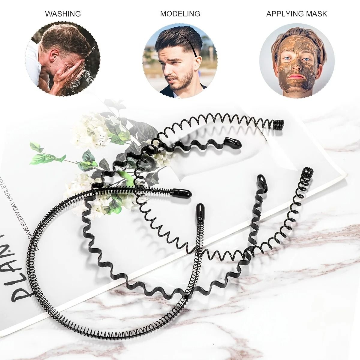 Unisex Metal Hairband Set 6 Pack 1
