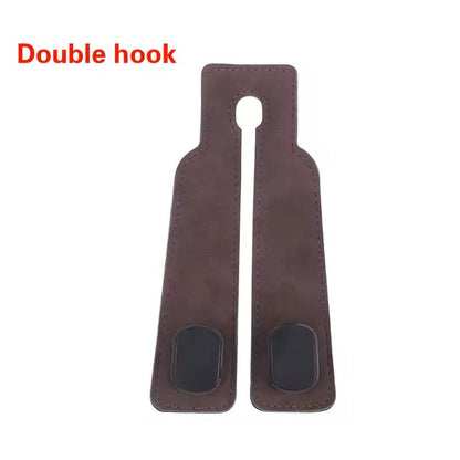 Premium Suede Car Headrest Hook  Universal LoadBearing Seat Back Organizer 2