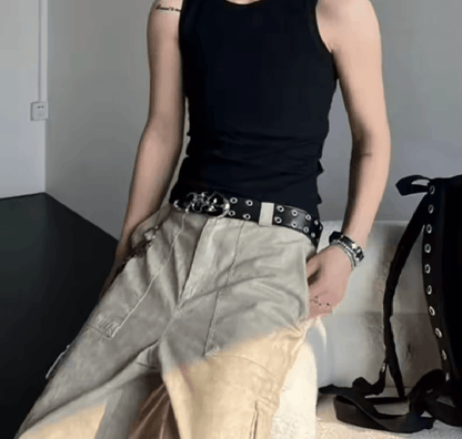 Hollowcore Y2K Punk Leather Belt 1