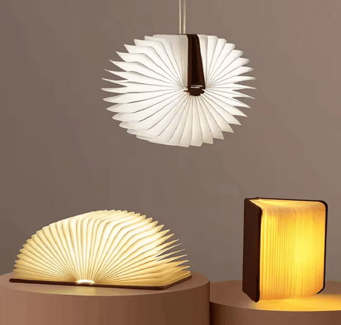 Lumibook Foldable Wooden Book Lamp 2