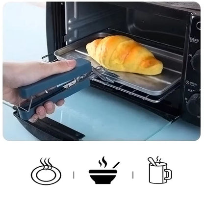 Tongs Kitchen Steamer And BBQ Clip  AntiSlip Pot Clamp For Microwave Oven And Tray Use 4