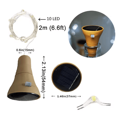 SolarGlow Bottle Stopper Light String 5