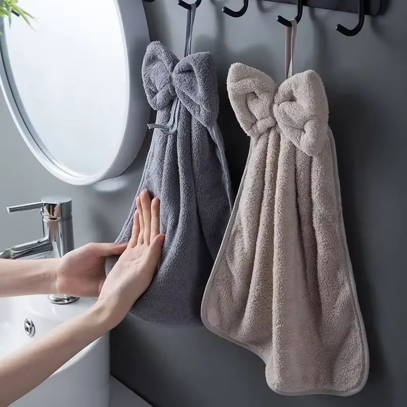 Microfiber Kitchen Hand Towel  Coral Velvet Bath Towel For Bathroom Spa And Beach Use 3